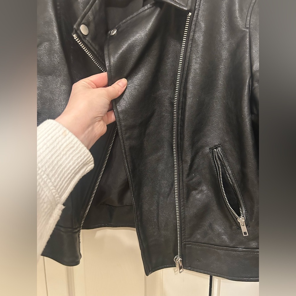 Dynamite Black (Faux) Leather Jacket - Picture 7 of 11
